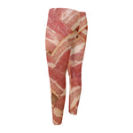 Weaving Bacon Print Men's Compression Pants