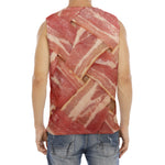Weaving Bacon Print Men's Fitness Tank Top