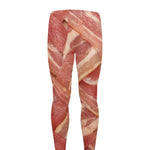 Weaving Bacon Print Men's leggings