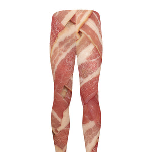 Weaving Bacon Print Men's leggings