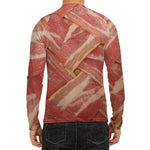 Weaving Bacon Print Men's Long Sleeve Rash Guard