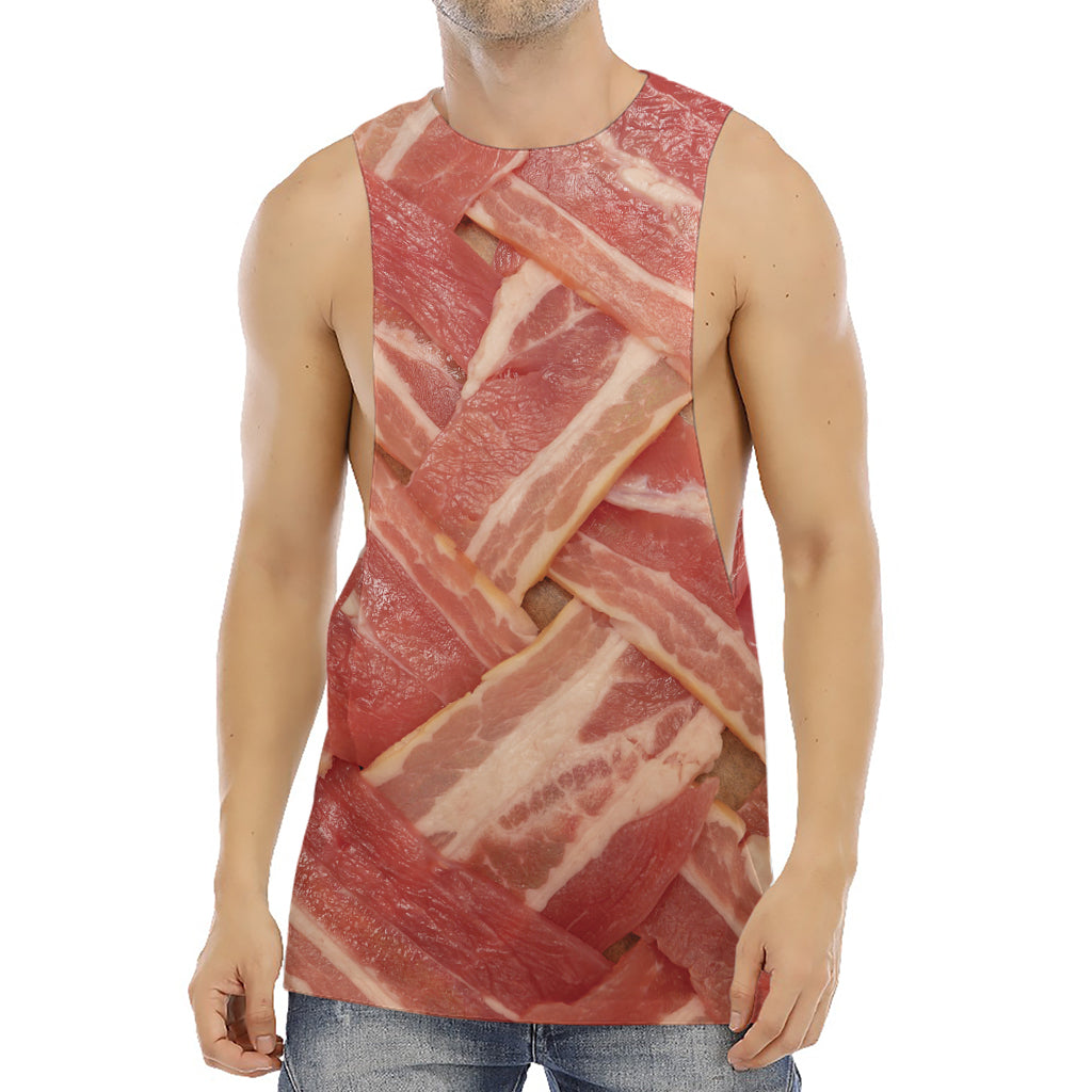 Weaving Bacon Print Men's Muscle Tank Top