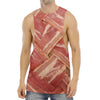 Weaving Bacon Print Men's Muscle Tank Top