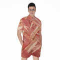Weaving Bacon Print Men's Romper
