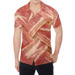 Weaving Bacon Print Men's Shirt