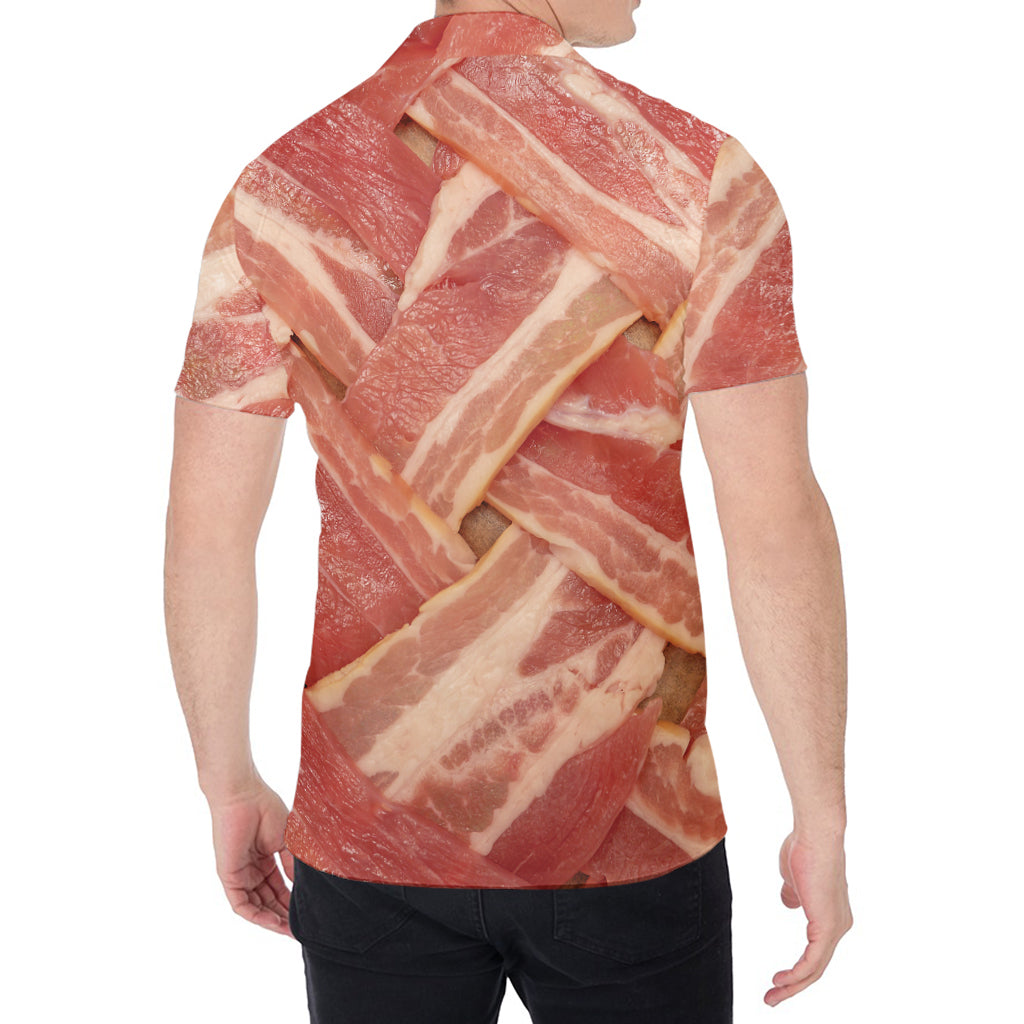 Weaving Bacon Print Men's Shirt