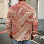 Weaving Bacon Print Men's Shirt Jacket