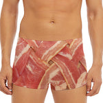 Weaving Bacon Print Men's Short Boxer Briefs