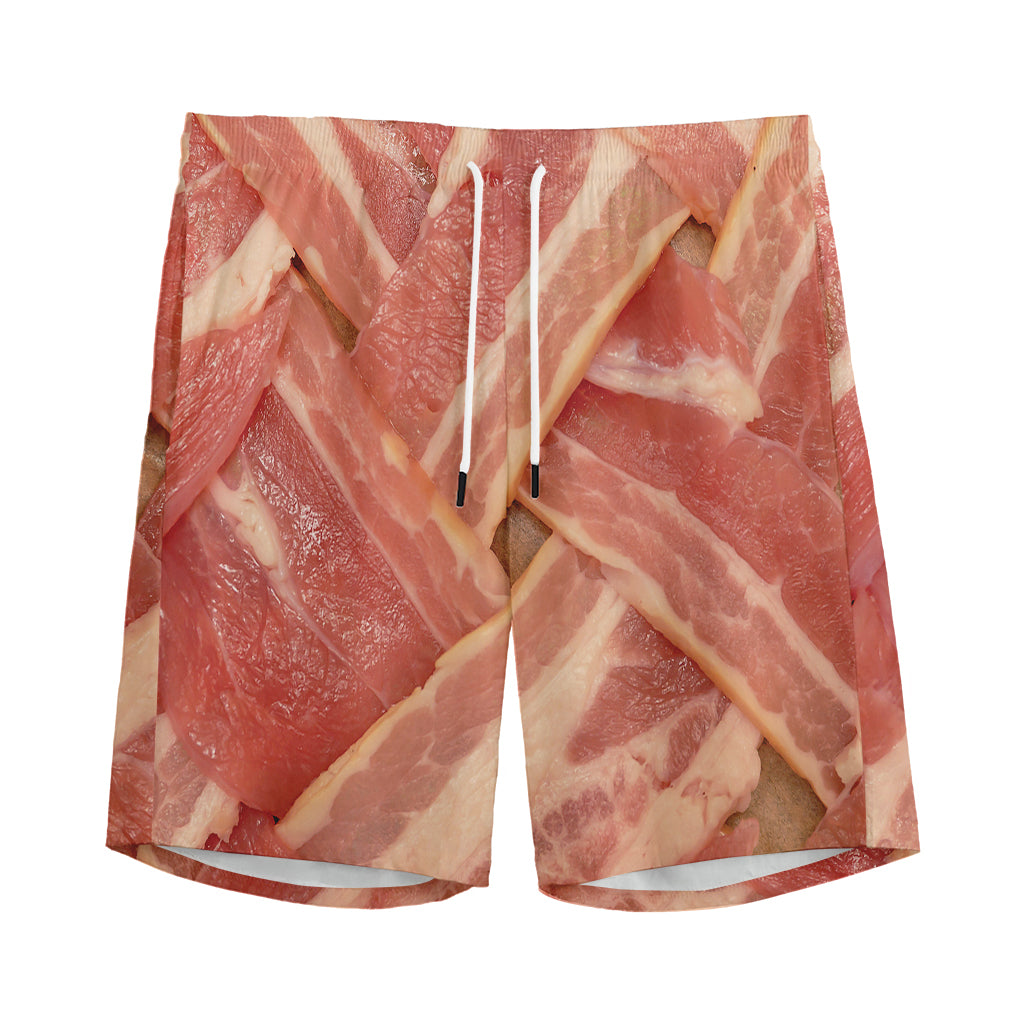Weaving Bacon Print Men's Sports Shorts