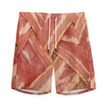Weaving Bacon Print Men's Athletic Shorts
