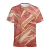 Weaving Bacon Print Men's Sports T-Shirt