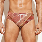 Weaving Bacon Print Men's Swim Briefs