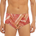 Weaving Bacon Print Men's Triangle Swim Briefs