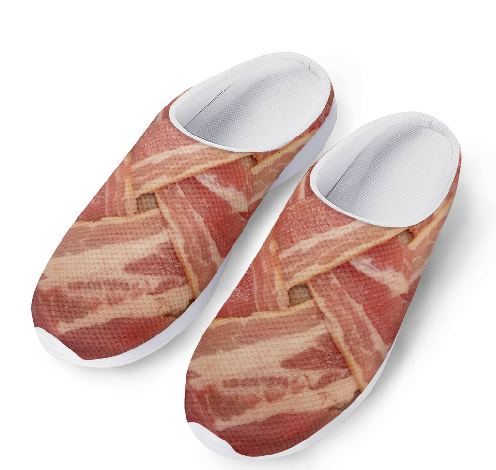 Weaving Bacon Print Mesh Casual Shoes