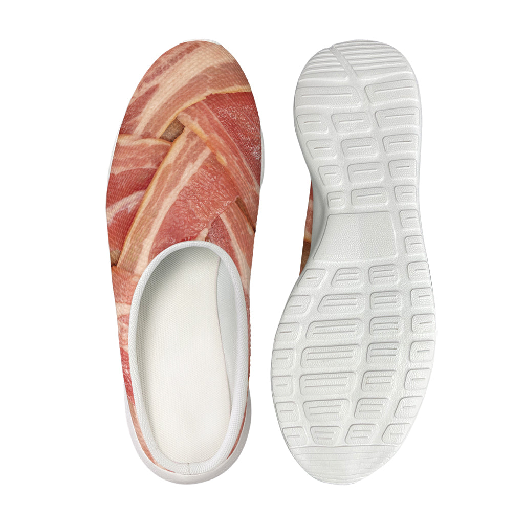 Weaving Bacon Print Mesh Casual Shoes