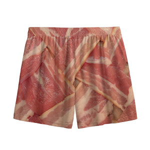 Weaving Bacon Print Mesh Shorts