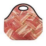 Weaving Bacon Print Neoprene Lunch Bag