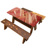 Weaving Bacon Print Picnic Table Cover
