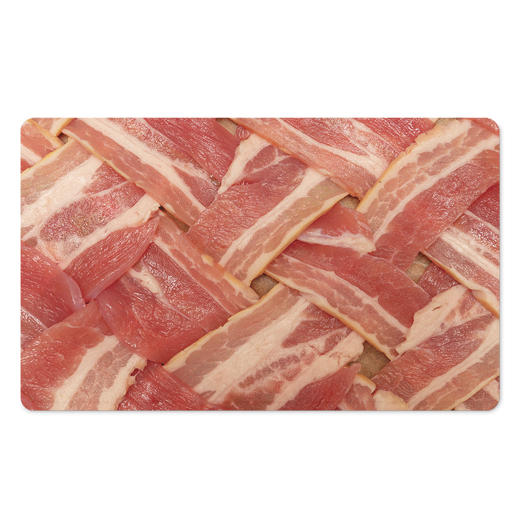 Weaving Bacon Print Polyester Doormat