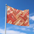 Weaving Bacon Print Polyester Flag
