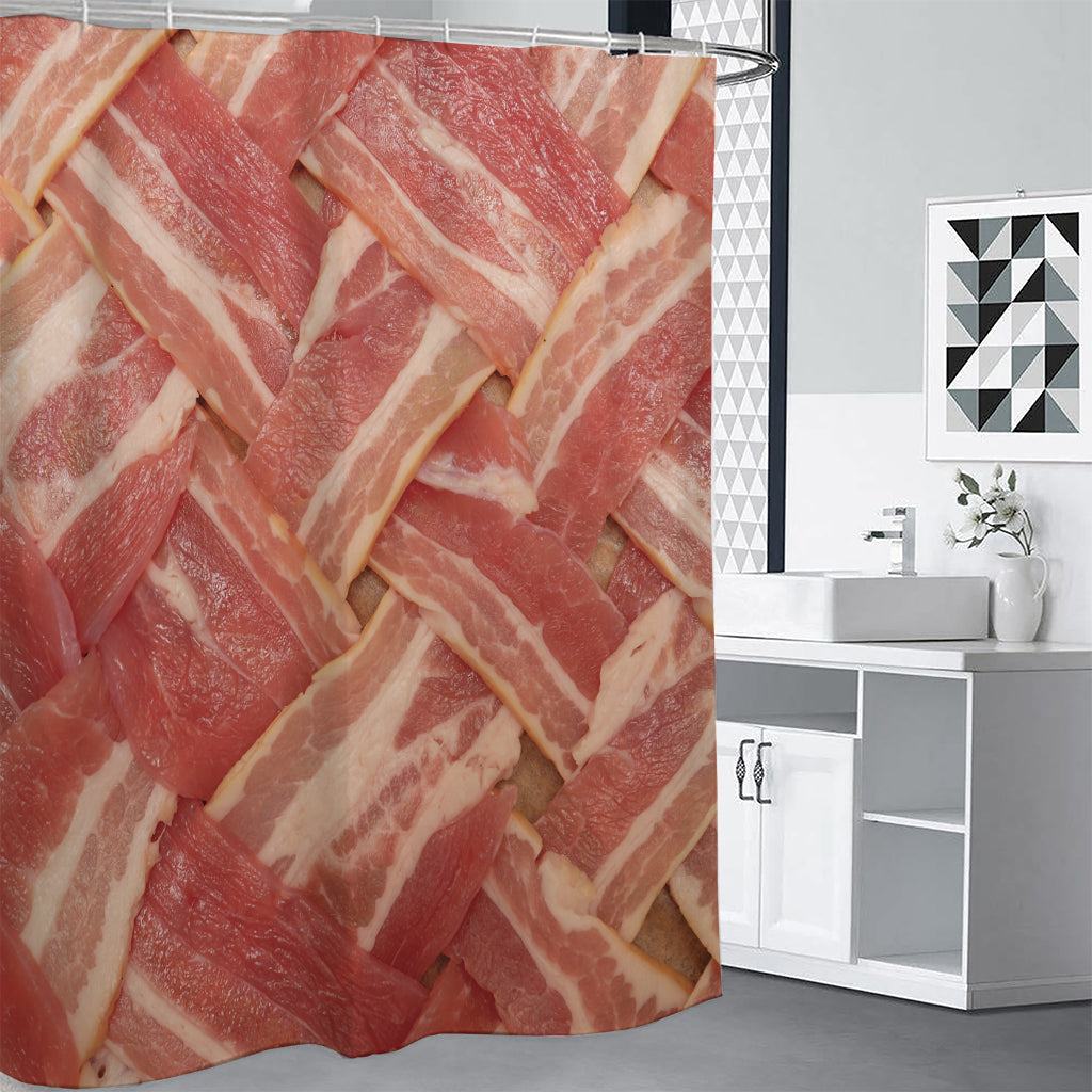 Weaving Bacon Print Premium Shower Curtain