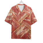 Weaving Bacon Print Rayon Hawaiian Shirt