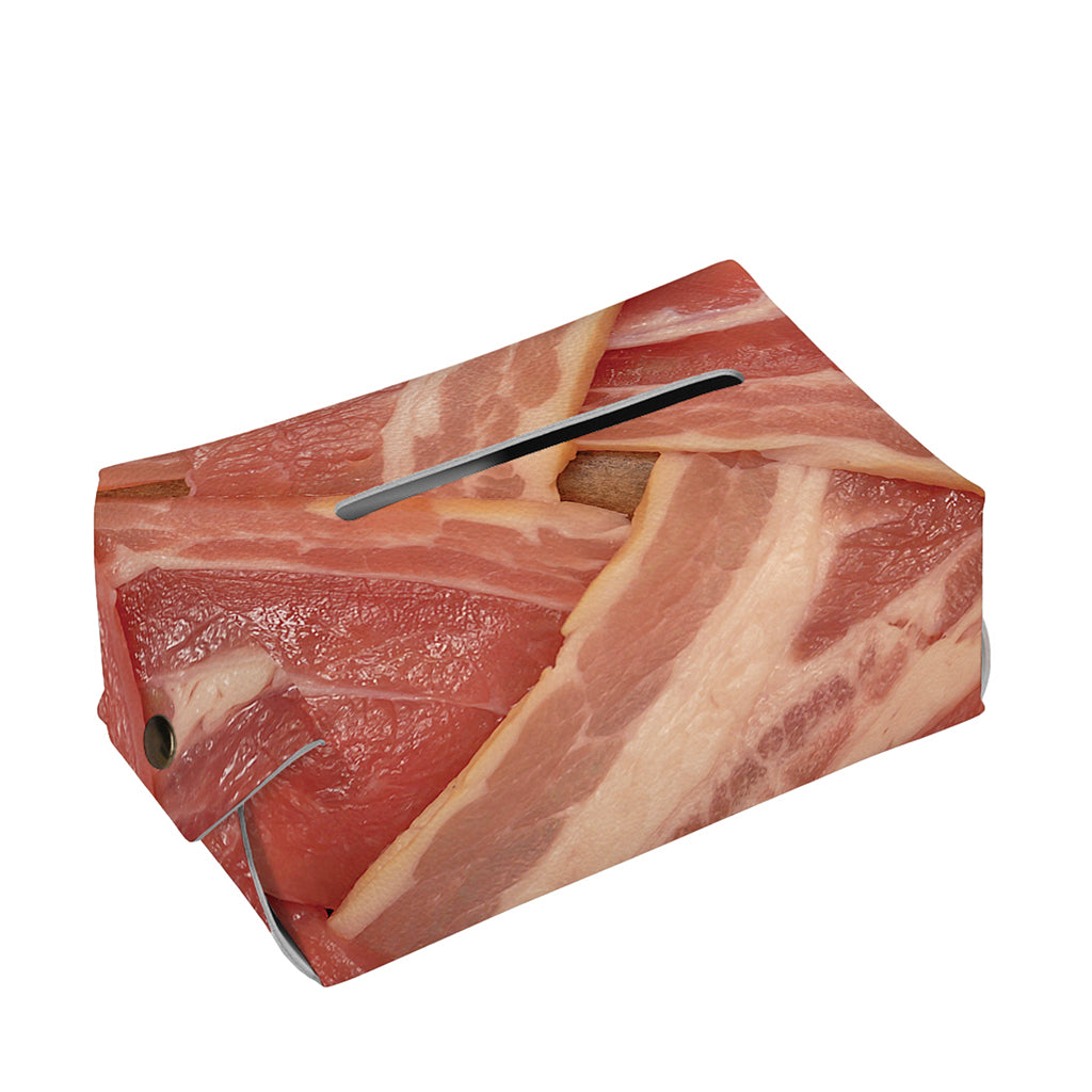Weaving Bacon Print Rectangle Tissue Box Cover