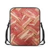 Weaving Bacon Print Rectangular Crossbody Bag