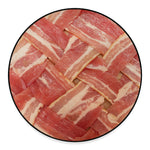 Weaving Bacon Print Round Floor Mat