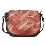 Weaving Bacon Print Saddle Bag