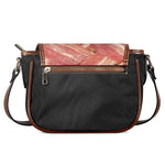 Weaving Bacon Print Saddle Bag