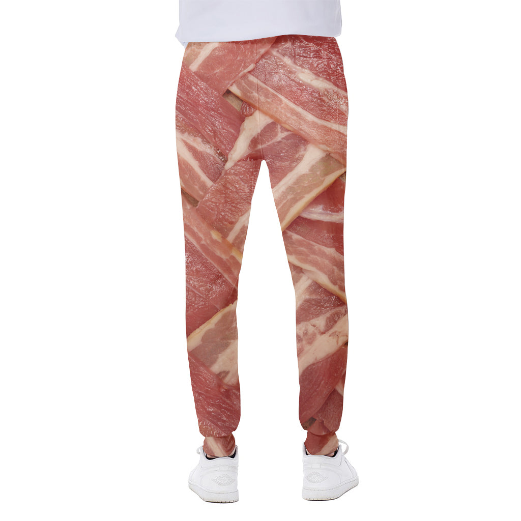 Weaving Bacon Print Scuba Joggers