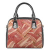 Weaving Bacon Print Shoulder Handbag