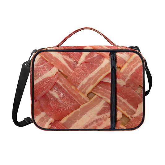 Weaving Bacon Print Shoulder Strap Bible Bag