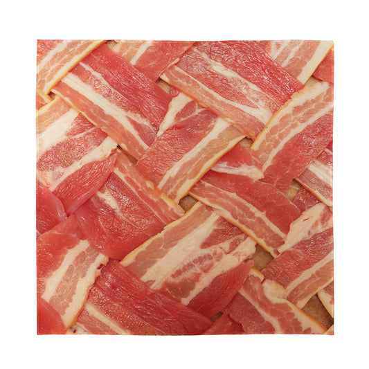 Weaving Bacon Print Silk Bandana