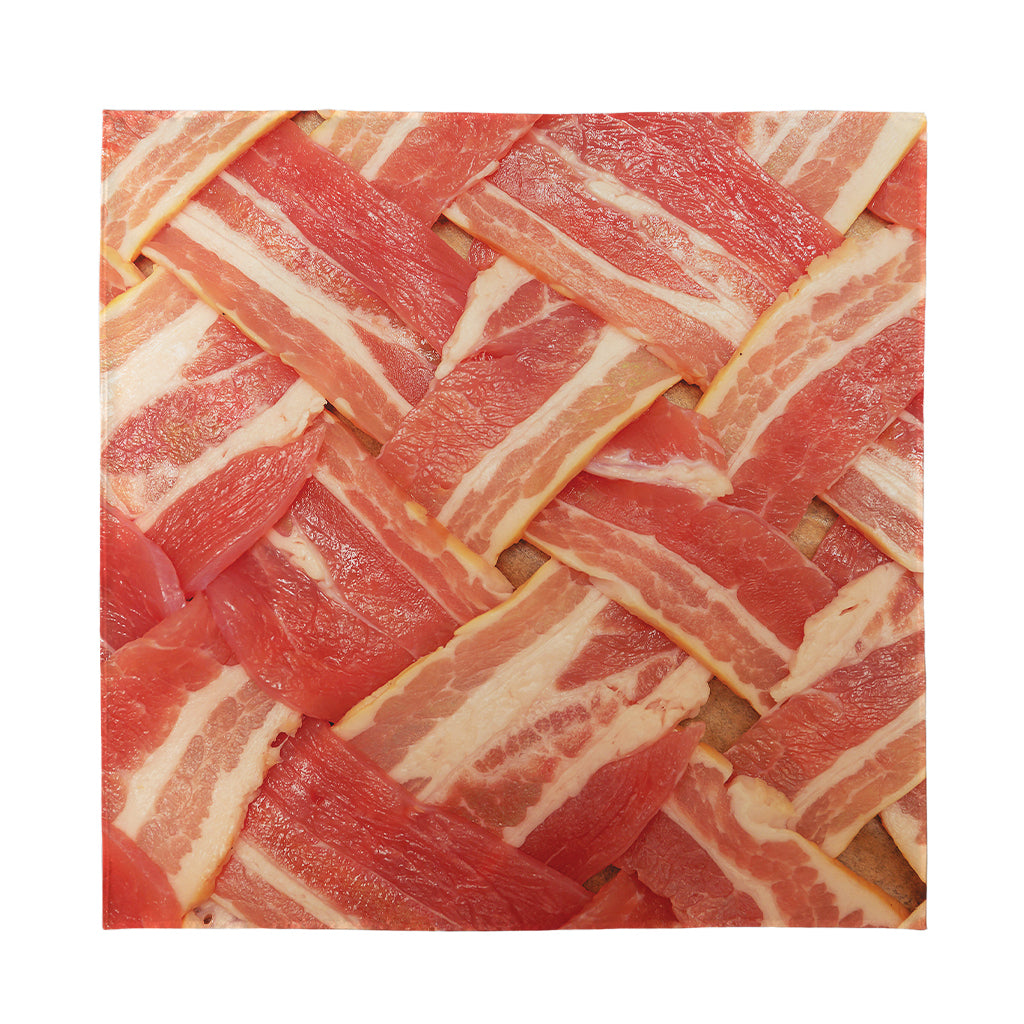 Weaving Bacon Print Silk Bandana