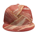 Weaving Bacon Print Snapback Cap