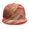 Weaving Bacon Print Snapback Cap