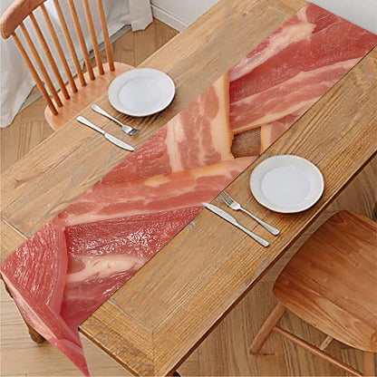 Weaving Bacon Print Table Runner