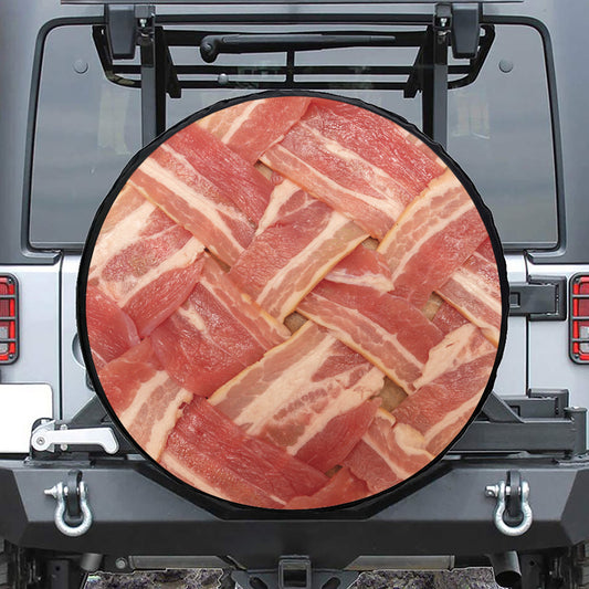 Weaving Bacon Print Tire Cover
