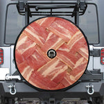 Weaving Bacon Print Tire Cover With Camera Hole
