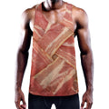 Weaving Bacon Print Men's Workout Tank Top