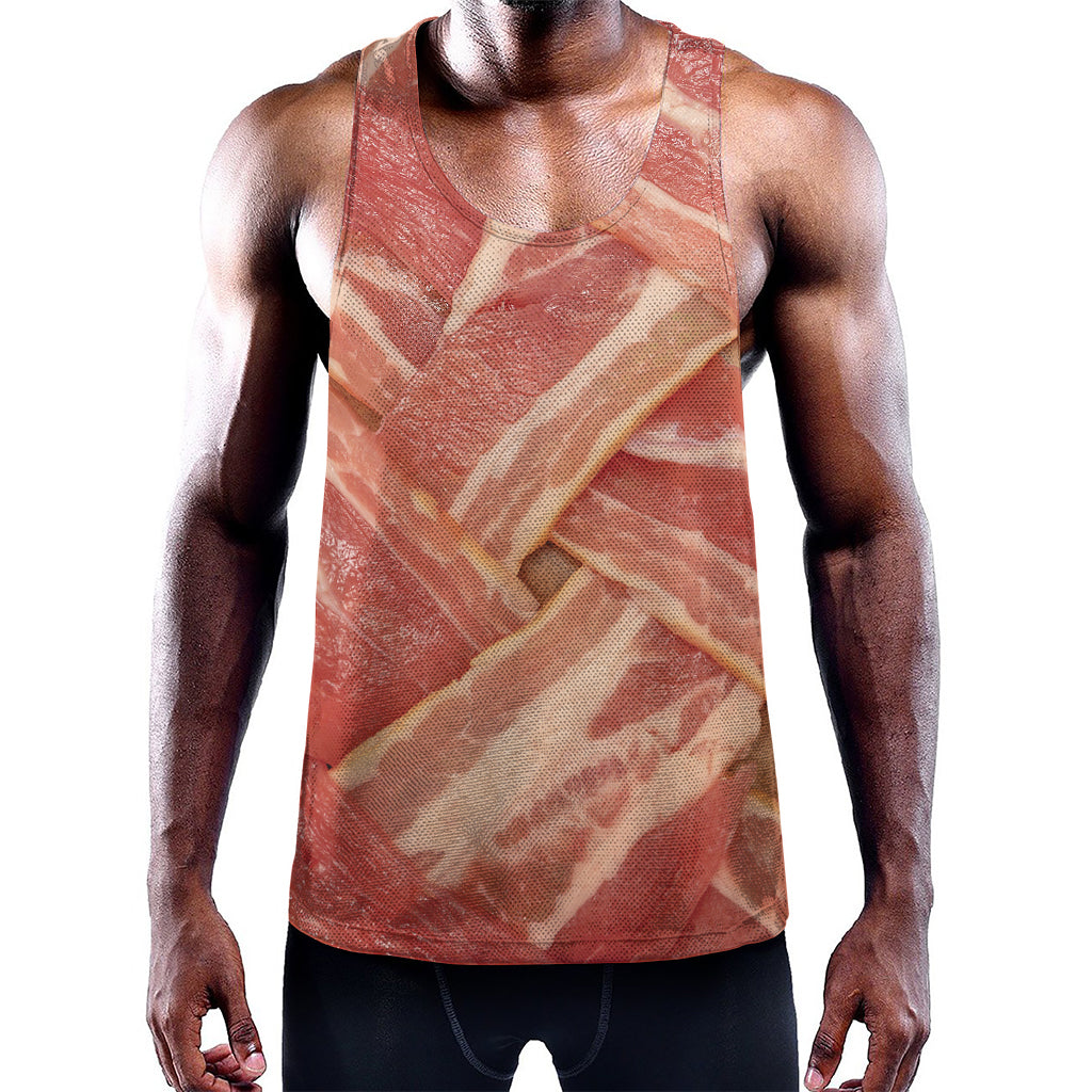 Weaving Bacon Print Training Tank Top