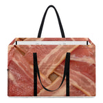Weaving Bacon Print Utility Tote Bag