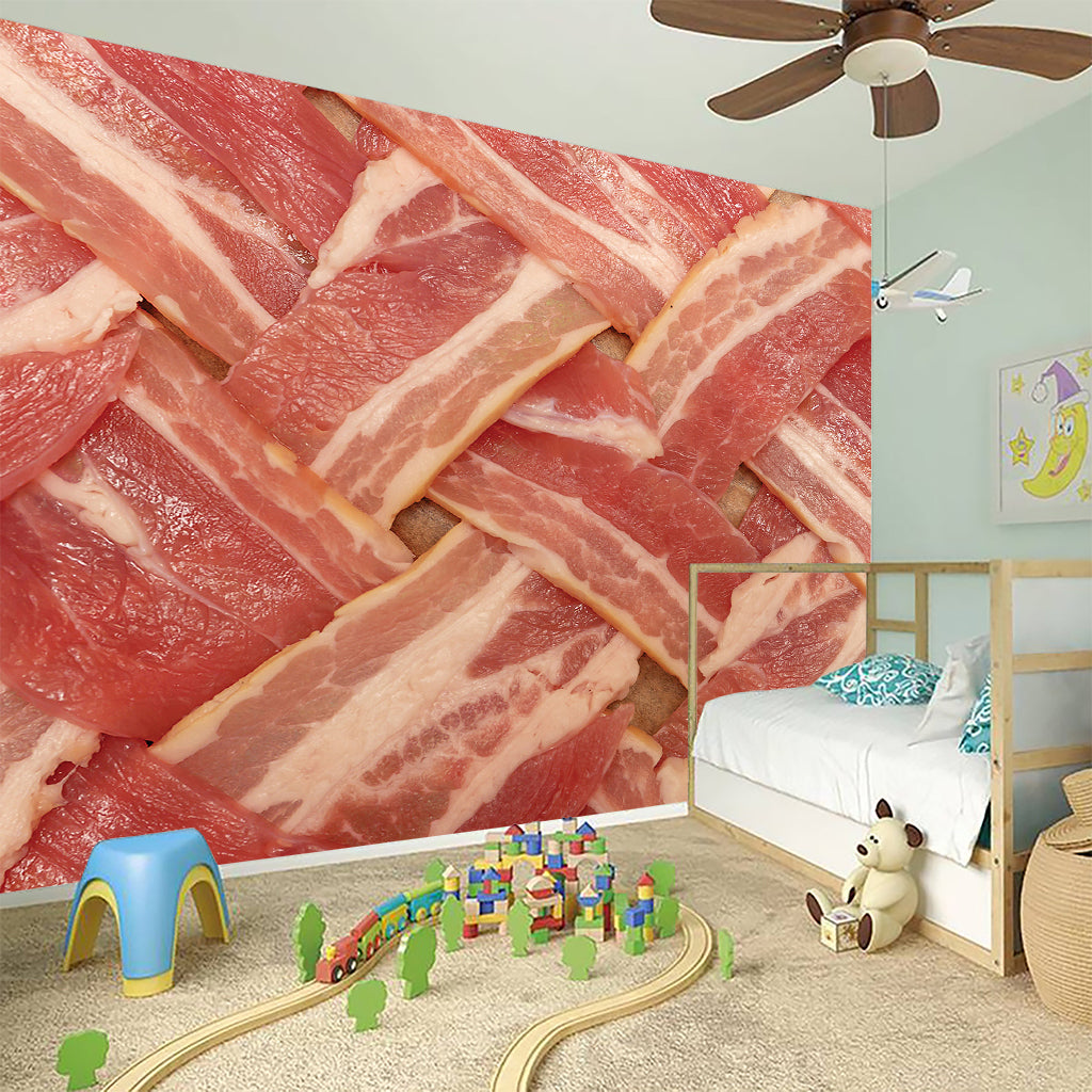 Weaving Bacon Print Wall Sticker