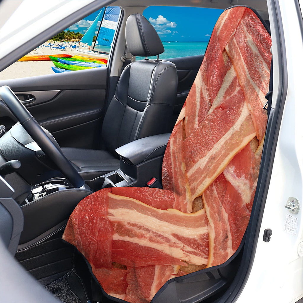Weaving Bacon Print Waterproof Car Seat Cover
