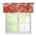 Weaving Bacon Print Window Valance