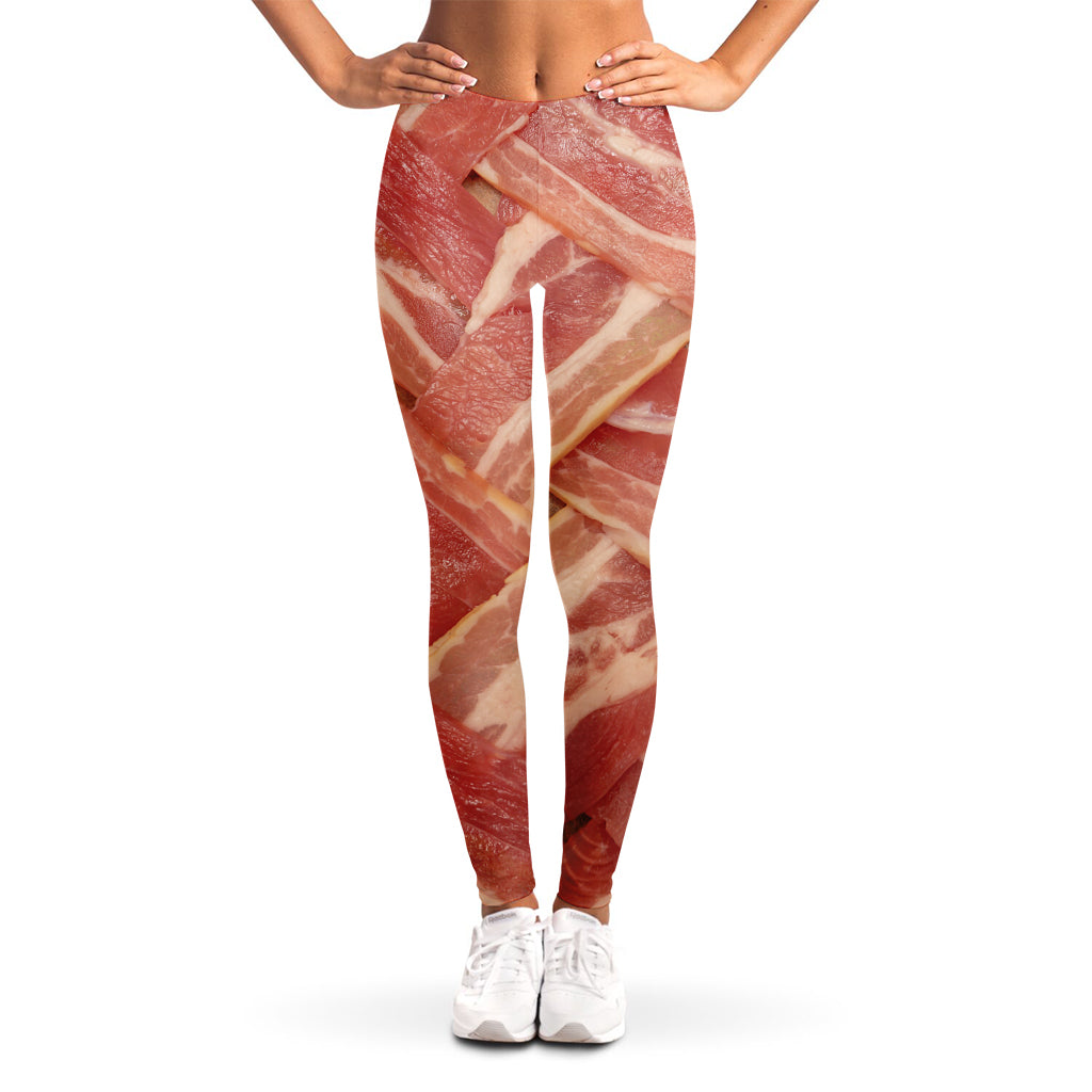 Weaving Bacon Print Women's Leggings