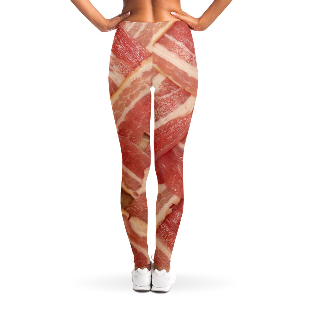 Weaving Bacon Print Women's Leggings