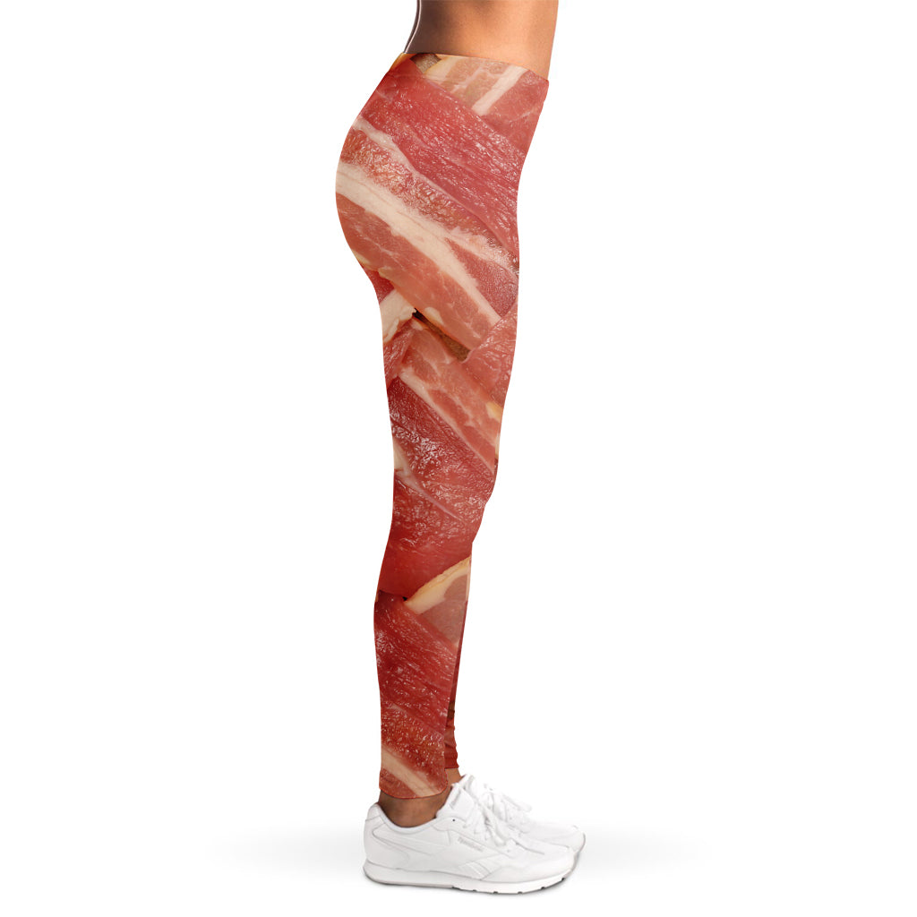 Weaving Bacon Print Women's Leggings